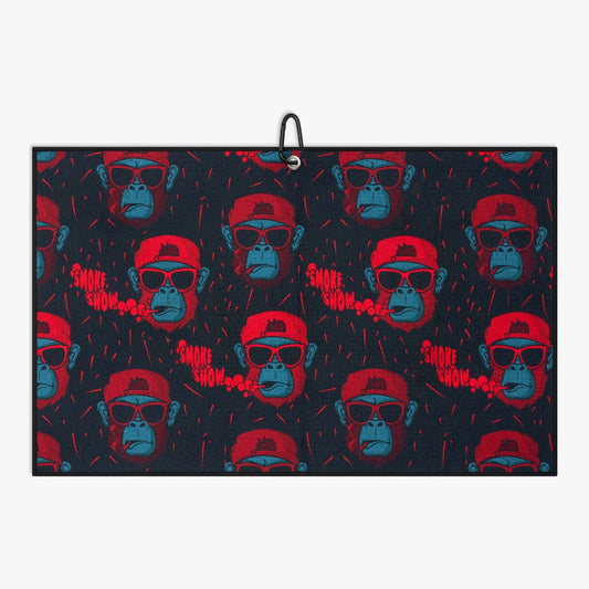 Golf towel with gorilla design