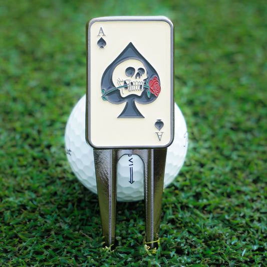 cool pitch mark repairer with skull design