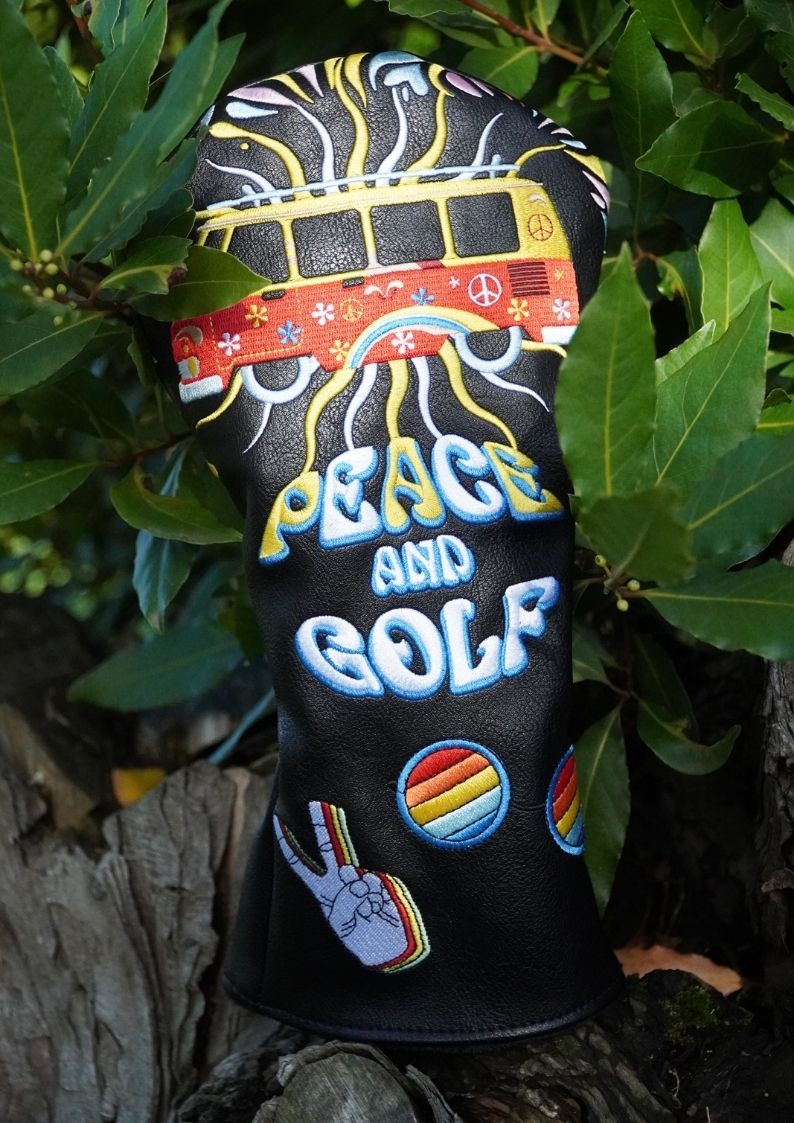 Unique golf head cover in black